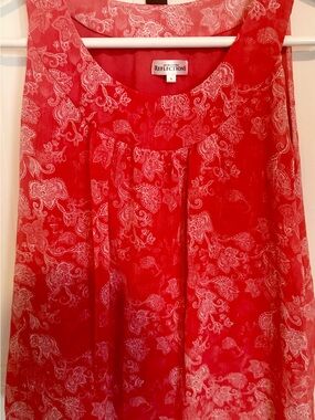 Northern Reflections Red Paisley Sleeveless Tank
